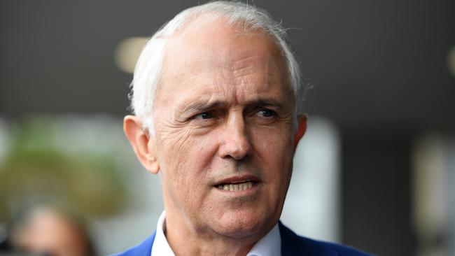 Former prime minister Malcolm Turnbull speaks to media after delivering an address at the NSW Smart Energy Summit in Sydney, Tuesday, December 4, 2018. (AAP Image/Dan Himbrechts) NO ARCHIVING