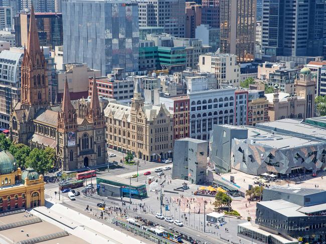 Federation Square was another major target of the alleged 2016 Christmas terror plot. Picture: Mark Stewart