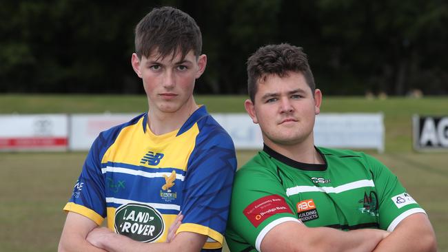 U/16 finalists Daniel Teren (Eagles) and Lochlan Smith (Alleygators). Picture Glenn Hampson