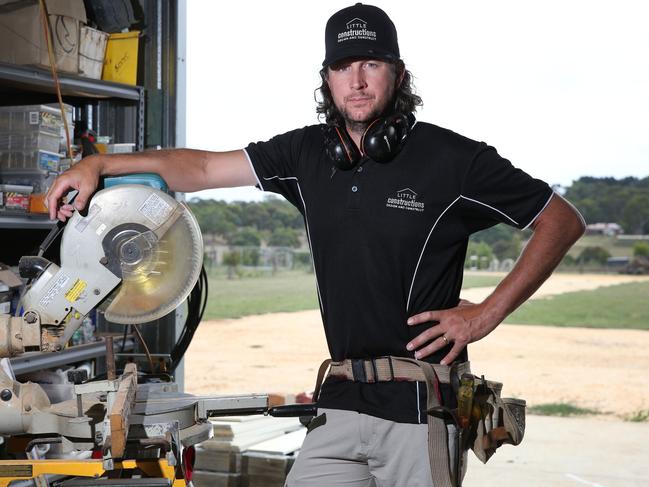 Builder Mark Little's 7 sites came to a complete halt on Friday with just two hours notice. Picture: Peter Ristevski