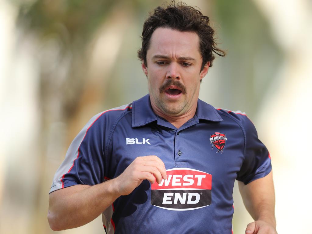 3.6.2019.Redbacks return to training, 2km time trial, Uni loop.Travis Head during the run.  PIC TAIT SCHMAAL.