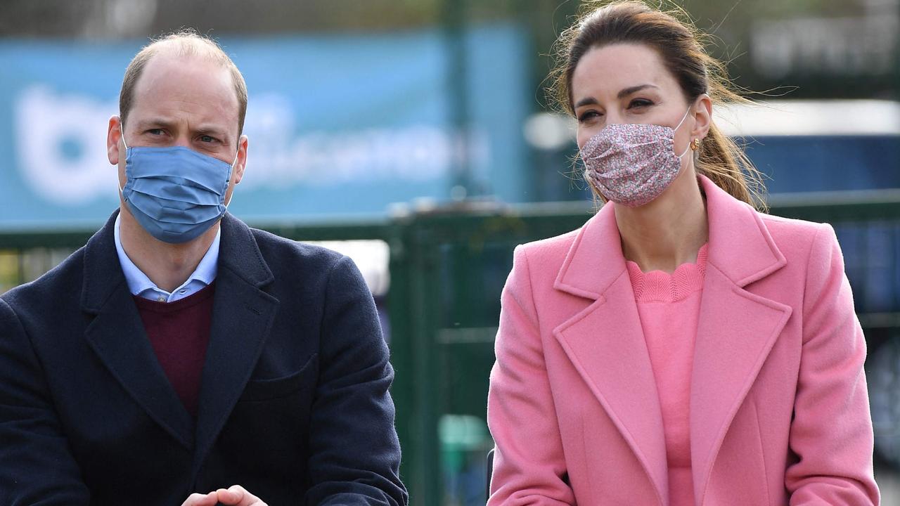 Prince William and Kate Middleton visited a London school to meet with teachers and mental health professionals days after Meghan and Harry’s interview with Oprah Winfrey aired. Picture: Justin Tallis / AFP