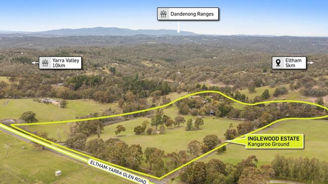 The property is close to the Yarra Valley.