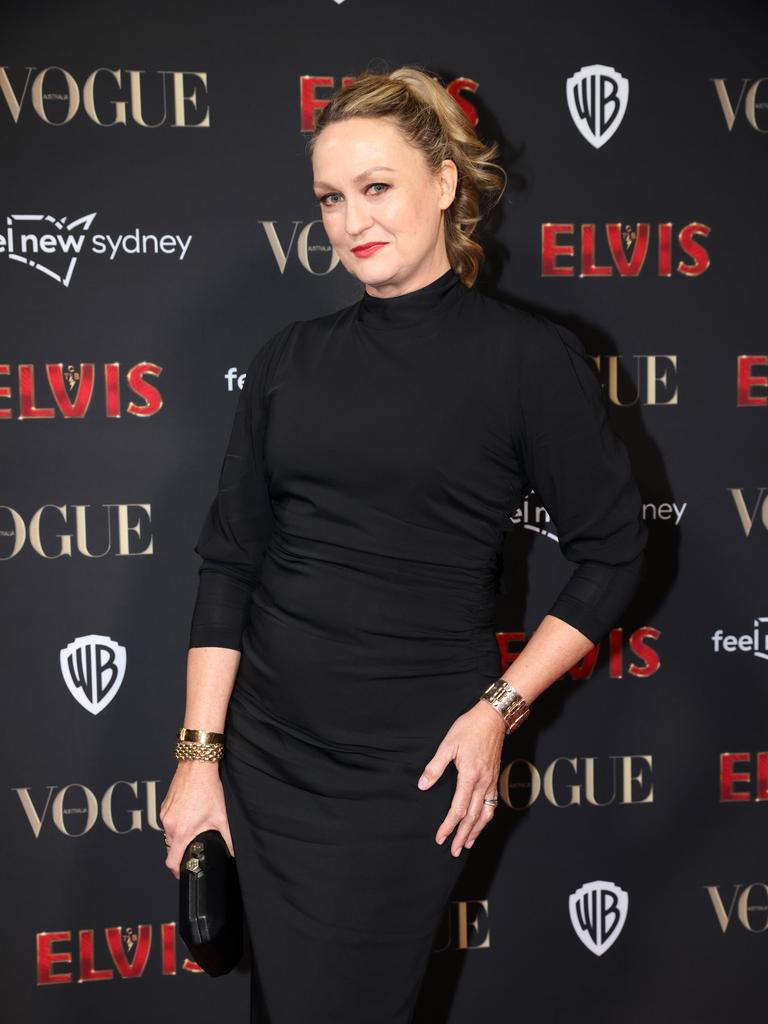 Helen Thomson on the red carpet at the Sydney premiere of Elvis, The State Theatre, Sydney CBD. Picture: Damian Shaw