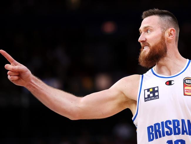 Will veteran big man Aron Baynes re-sign with the Brisbane Bullets? Photo: Mark Kolbe/Getty Images.