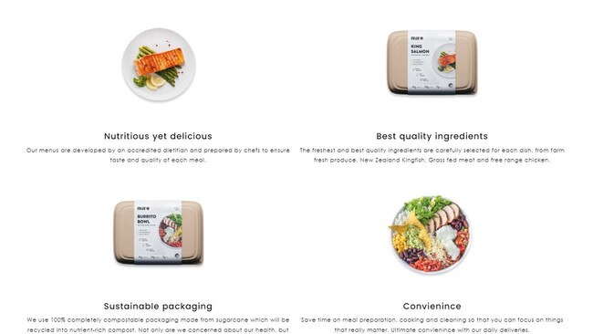 A selection of meals that would be prepared at the Rose Bay site.