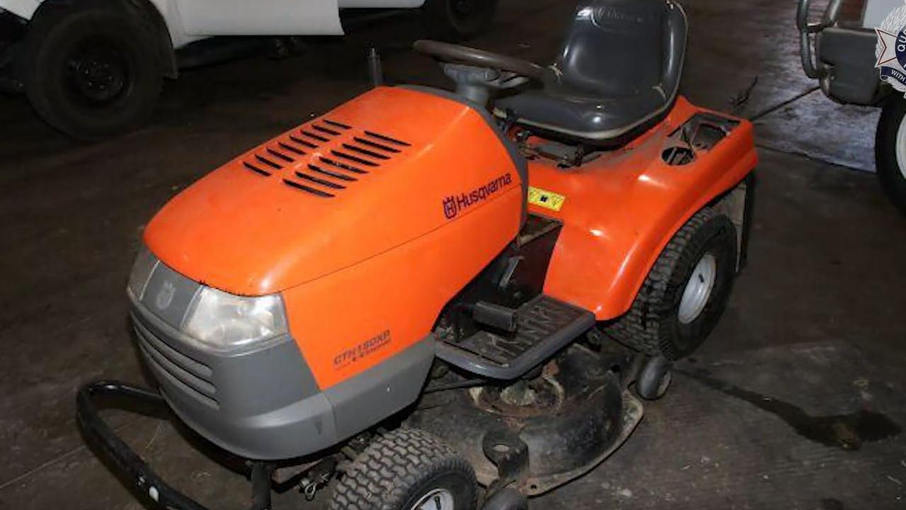 Robert Crawford told a triple-0 operator that he had found his wife Frances underneath a ride-on mower. Picture: Queensland Police