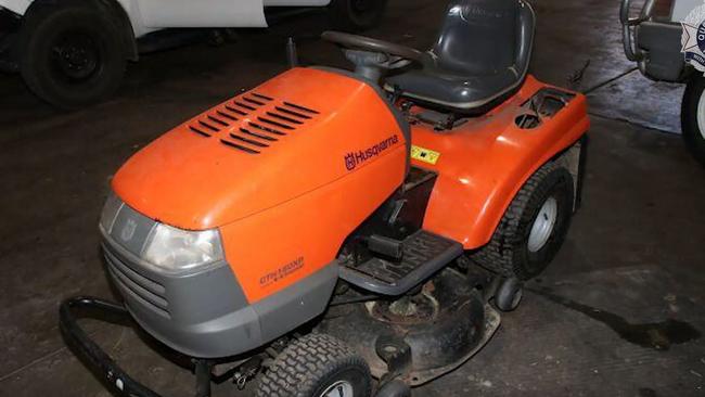 Robert Crawford told a triple-0 operator that he had found his wife Frances underneath a ride-on mower. Picture: Queensland Police