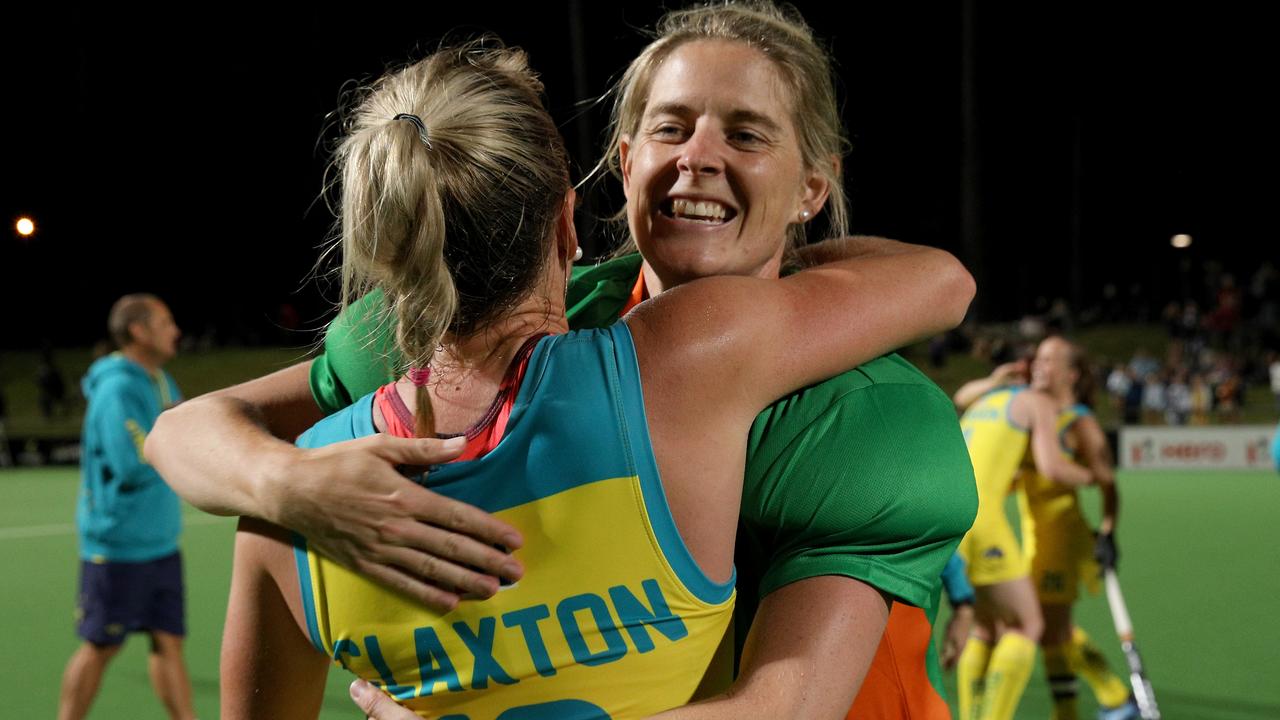 Rachael Lynch (right) is the latest long-serving Hockeyroo to retire. Photo: AAP