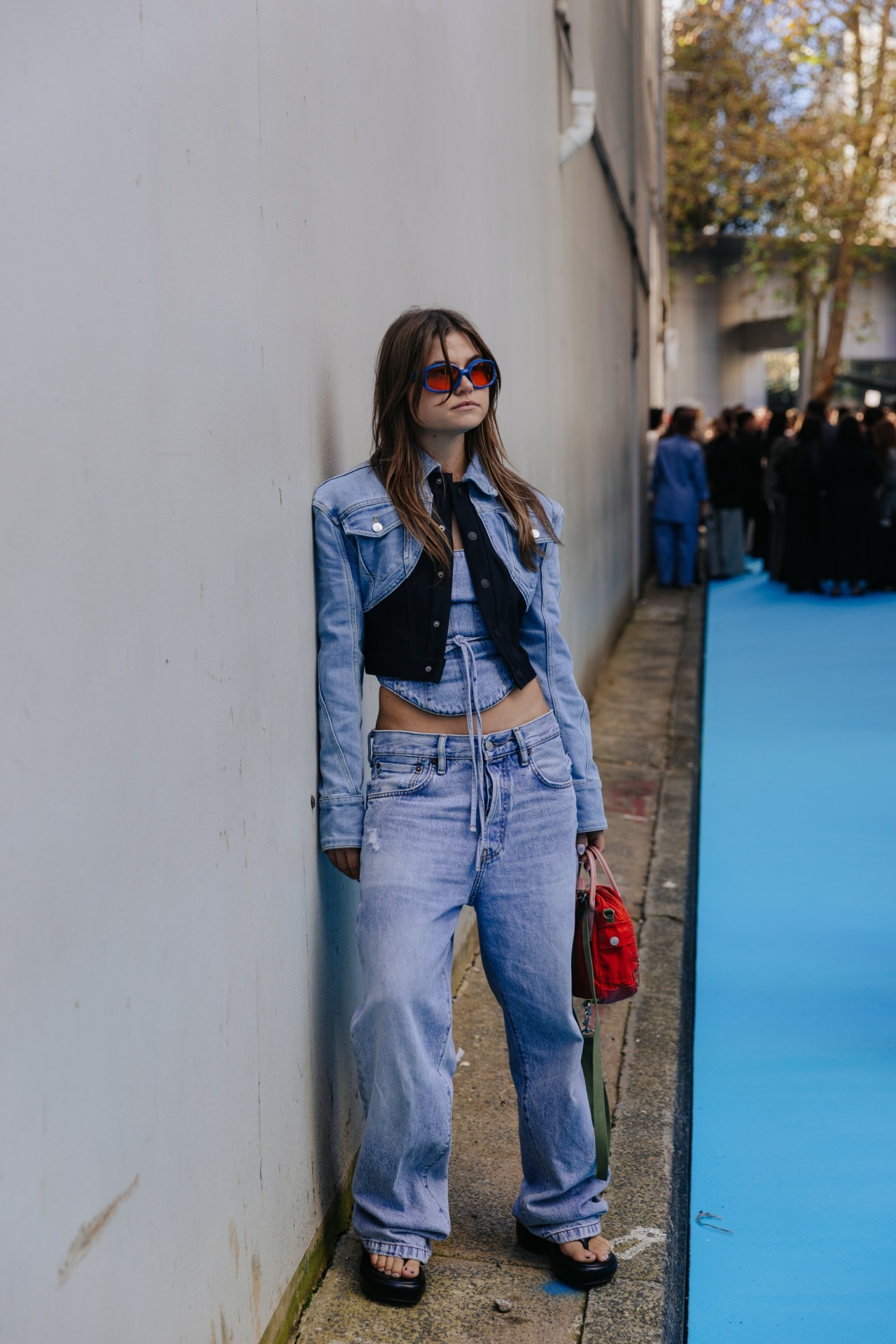 <p><strong>Doubling (tripling) down on denim</strong></p><p>The double denim look is showing no sign of losing favour from the street style elite. Jackets, miniskirts, skirts decorated with enlarged denim rosettes. Have a little fun with your denim; there’s no such thing as not enough.</p><p><a href="https://www.newsletters.news.com.au/vogue"><i>Sign up to the Vogue newsletter</i></a></p>