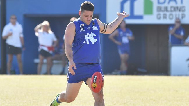 Brendan Fevola in action for Hastings last year. Picture: James Ross