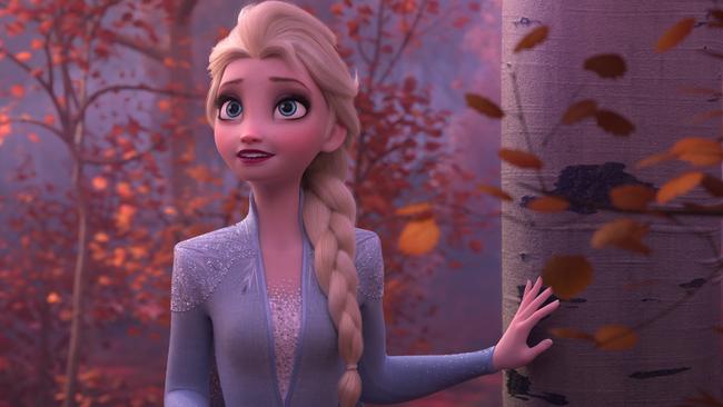 Elsa (voice of Idina Menzel) in a scene from the movie Frozen II. Supplied by Disney.