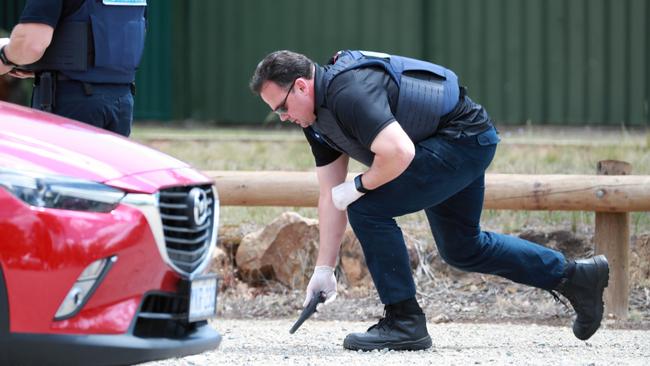 ACT Police at the scene of a shooting in Canberra. Picture: Gary Ramage