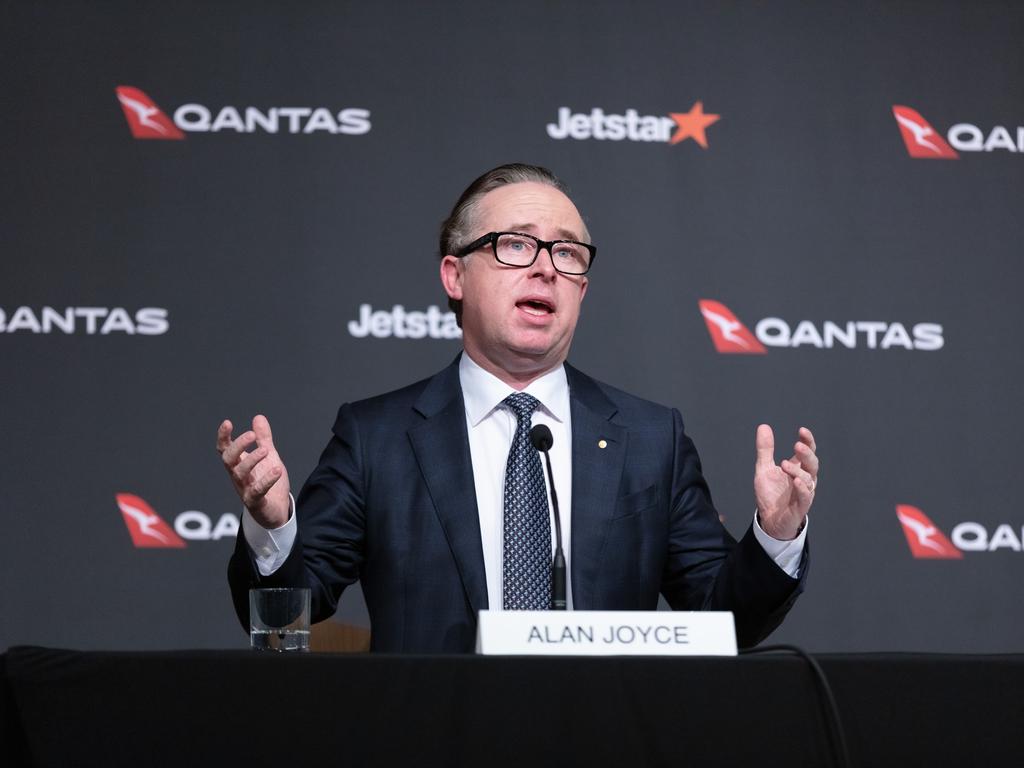 Qantas CEO Alan Joyce announced the changes to the Australia-London flights on Friday night. Picture: Brent Winstone