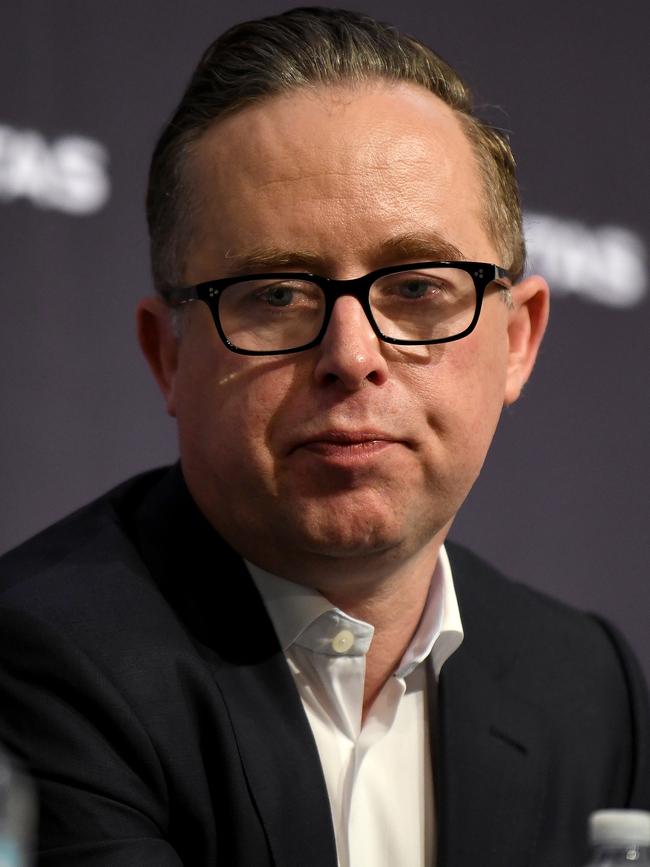 Qantas CEO Alan Joyce said more tough decisions will be made as the aviation industry continues to weather the COVID-19 storm. Picture: Bianca De Marchi/AAP