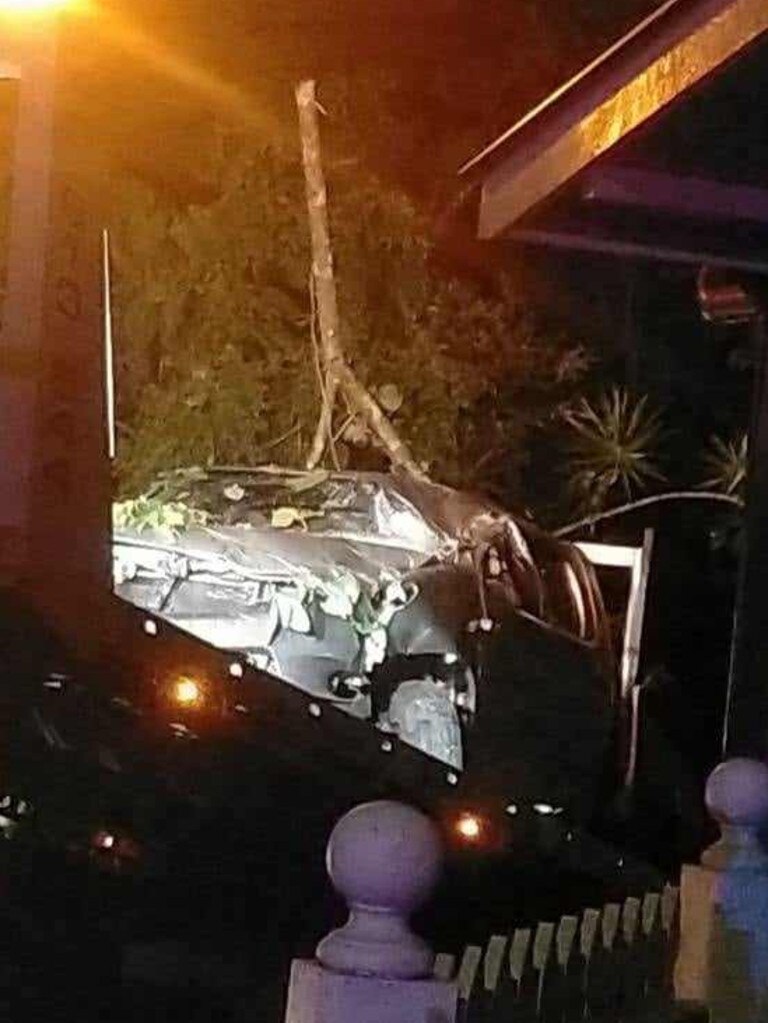 Photographs from the single-vehicle traffic crash in Babinda, North Queensland, on Thursday, September 19. Queensland Police Service said on Wednesday that initial information indicated that a silver Toyota Hilux crashed near the intersection of Howard Kennedy Drive and Peever Road around 9pm. Investigations are ongoing and anyone with relevant information or vision is urged to contact police.