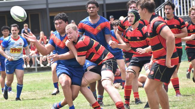 Downlands College and Rockhampton Grammar battled it out in the First XV grand final at the weekend’s Regional Rugby Championships.