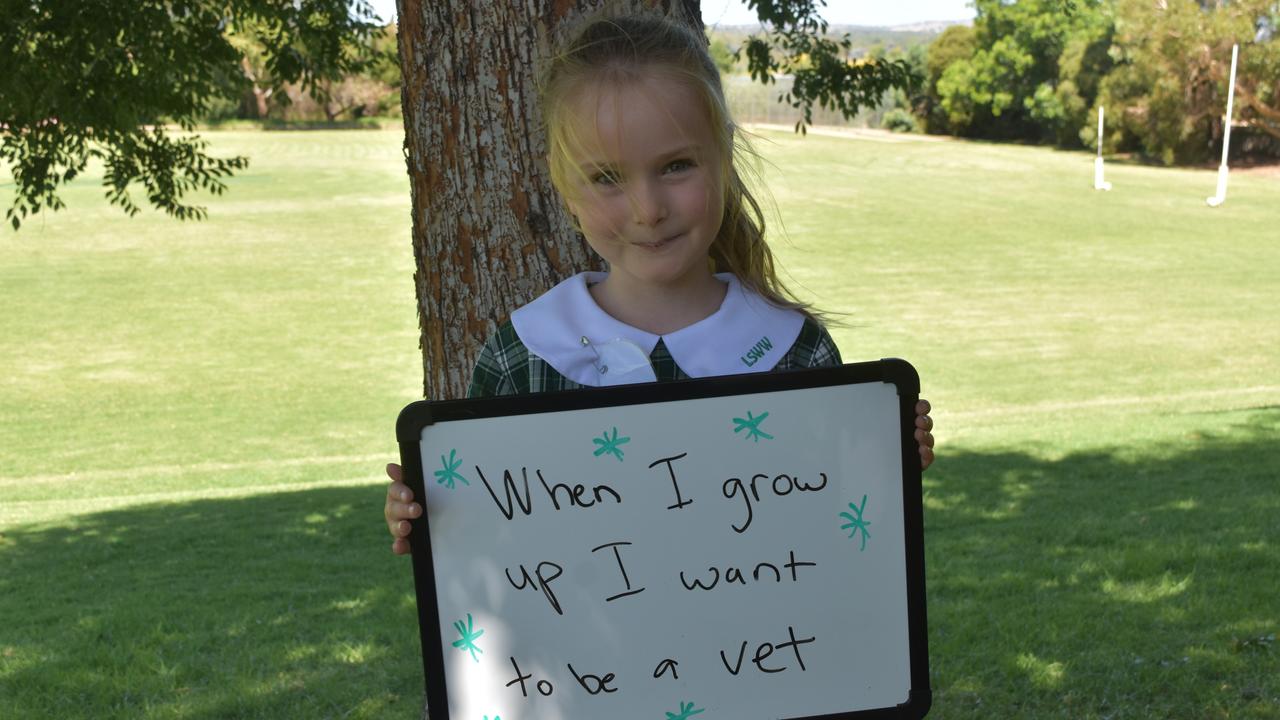 My First Year - Lutheran School Wagga Wagga students say what they would like to be when they grow up. Picture: Sam Turner