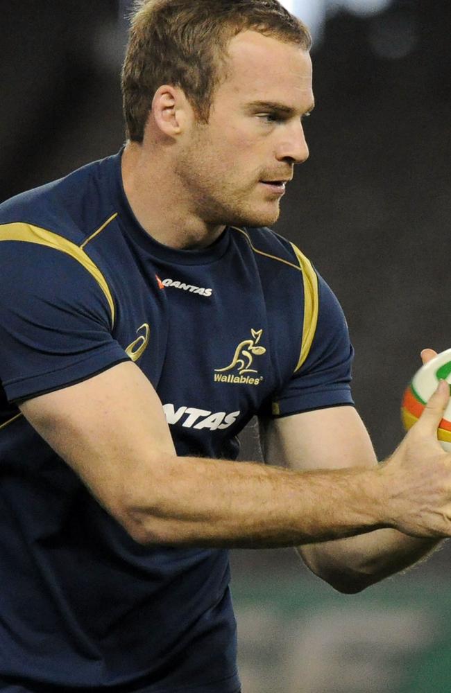 Pat McCabe training with the Wallabies.