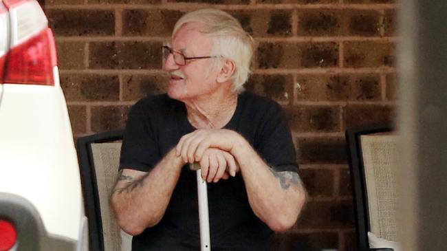 Ex-Comanchero bikie boss William George ‘Jock’ Ross at his home in the Hawkesbury following the crash.