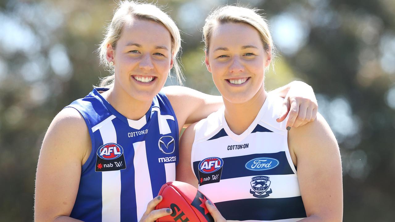 Sarah and Gemma Wright will play on different teams next season. Picture: Michael Klein