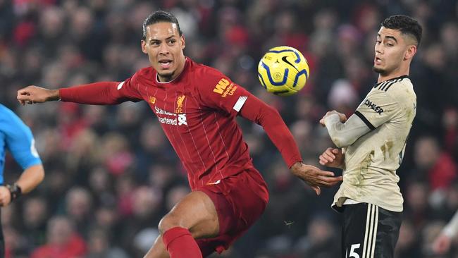 Virgil Van Dijk also got on the scoresheet. Picture: Paul Ellis/AFP