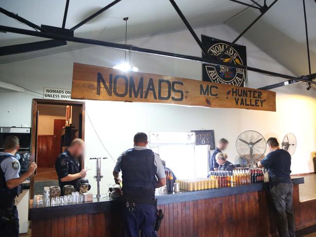 A search warrant was executed to shut down Nomads Muswellbrook Clubhouse in April 2017.