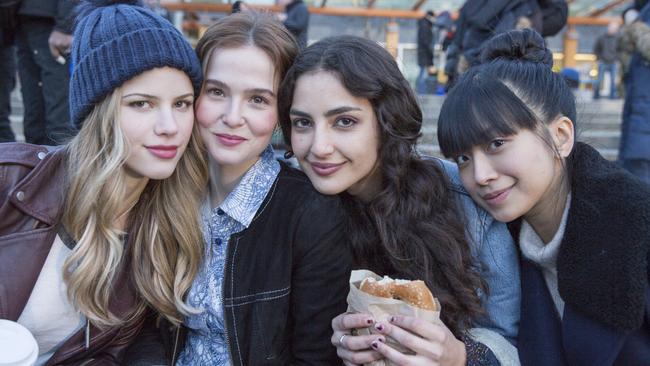 Zoey Deutch (second from left) stars in Before I Fall.