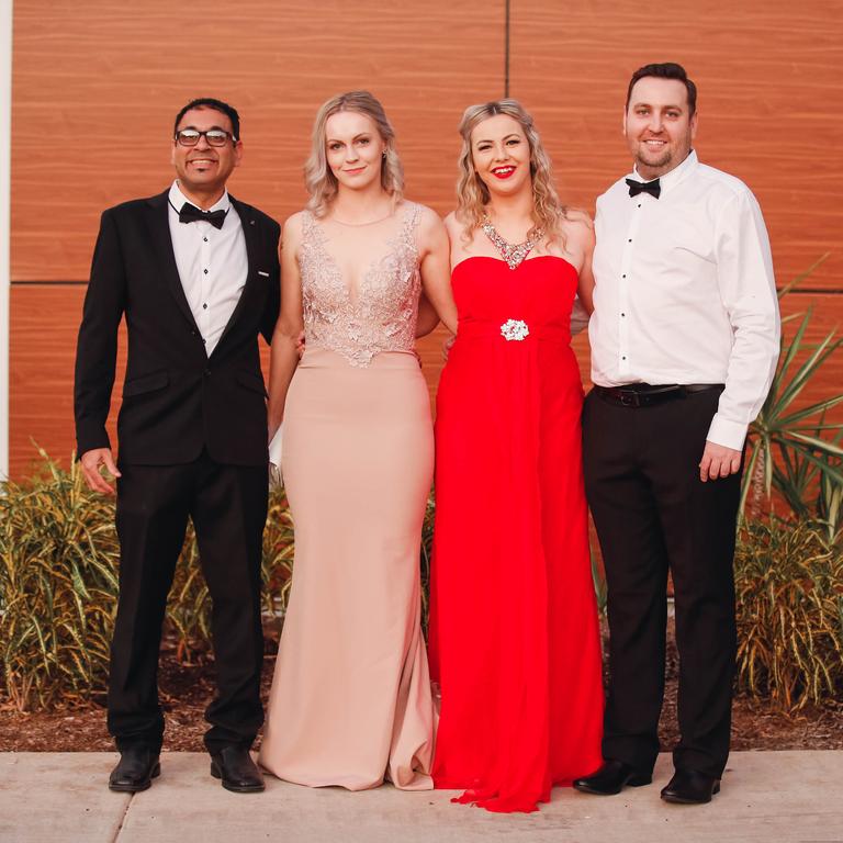 Mark Poon, Matehya Quirk, Lana Dalton, Brenton Genford at the Darwin Cup Gala Ball. Picture GLENN CAMPBELL