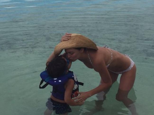 odel Miranda Kerr with her son Flynn. Picture: Instagram