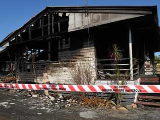 DEVASTATION: A house in Hill Street in Gatton was completely gutted by fire. Picture: Meg Bolton