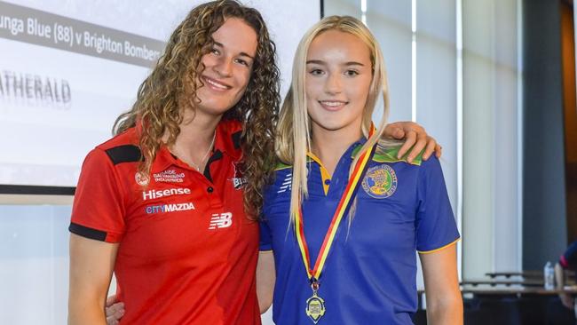 Golden Grove star Amalie Innes (right). Picture: SANFL