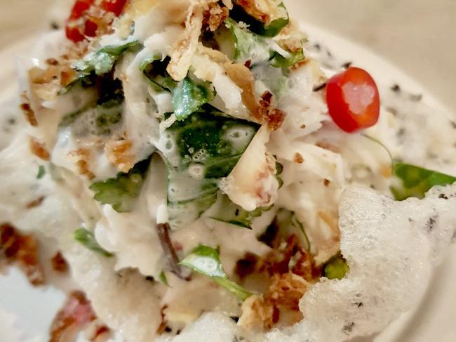 Sam Pinzone’s coconut crab salad. Picture: Supplied