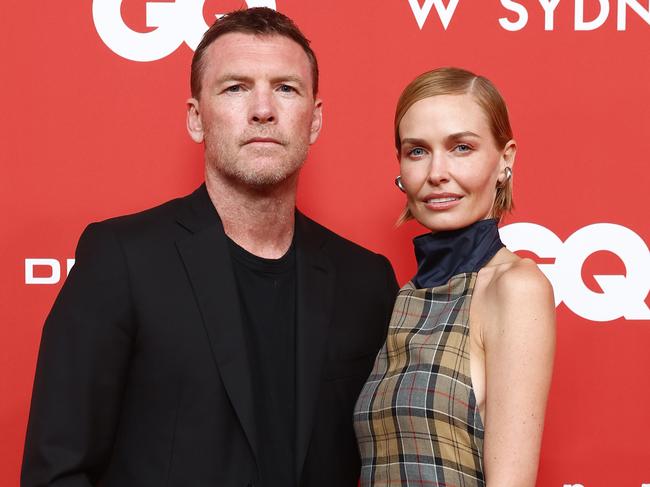 DAILY TELEGRAPH DECEMBER 4, 2024. Sam and Lara Worthington on the red carpet for the GQ Men of the Year held at White Bay Power Station in Rozelle. Picture: Jonathan Ng