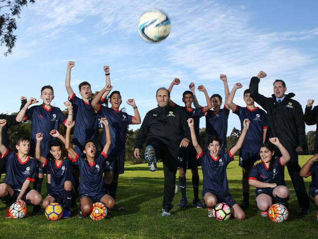 Reservoir High School has a program helping disadvantaged kids play soccer. Picture: George Salpigtidis