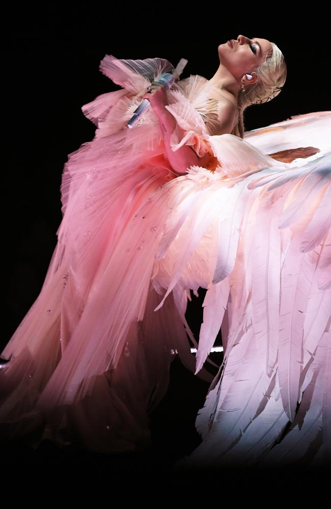 Recording artist Lady Gaga performs onstage during the 60th Annual GRAMMY Awards. Picture: Getty