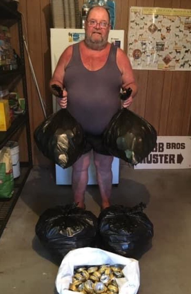 Kenneth Sonter has been collecting bottles since he was a teenager and cashing them in for change. Since news of his first grandchild he found a reason to save the bottles, cash them in, and now he's collected almost 10k for his grandchildren's future. Picture: Supplied