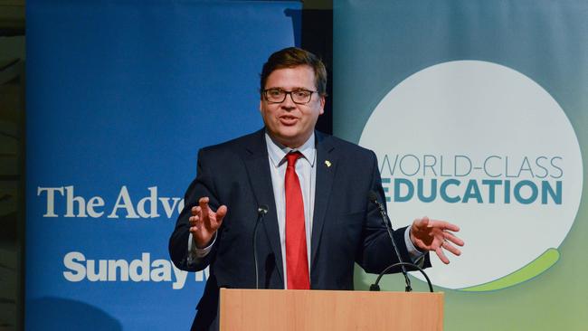 Education Minister John Gardner at the School Sports Awards in February. Picture: Brenton Edwards