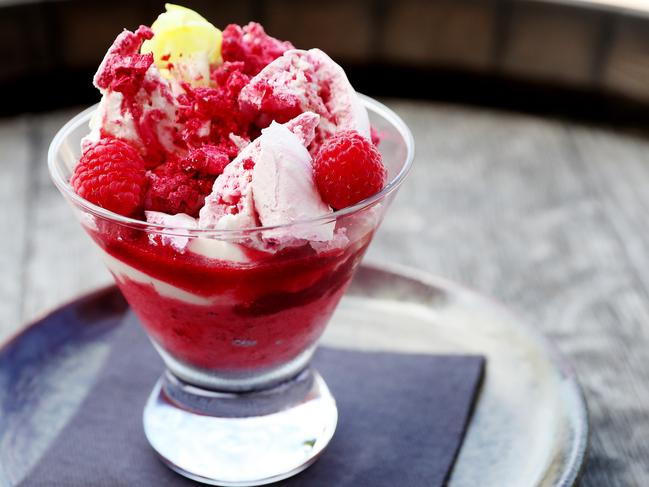 Sean Connolly’s Raspberry Eaton Mess. Picture: Sue Graham