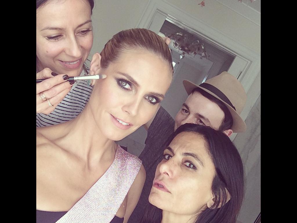 American Music Awards 2014 on social media... Model Heidi Klum posts, “Ready for #amas. Excited to present Artist of the Year award tonight.” Picture: Instagram