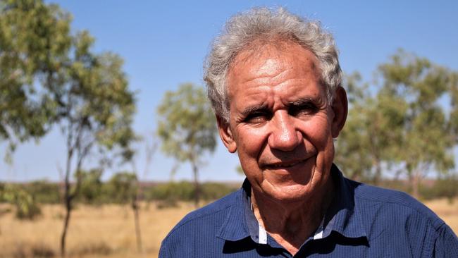 Gurindji man, Charlie King, in Kalkarindji in May 2022 as he works with his community to reduce domestic violence. Picture: Jason Walls