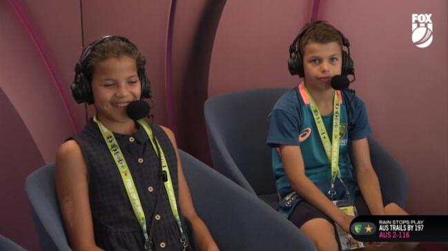Beautiful moment Symonds' kids steal the show
