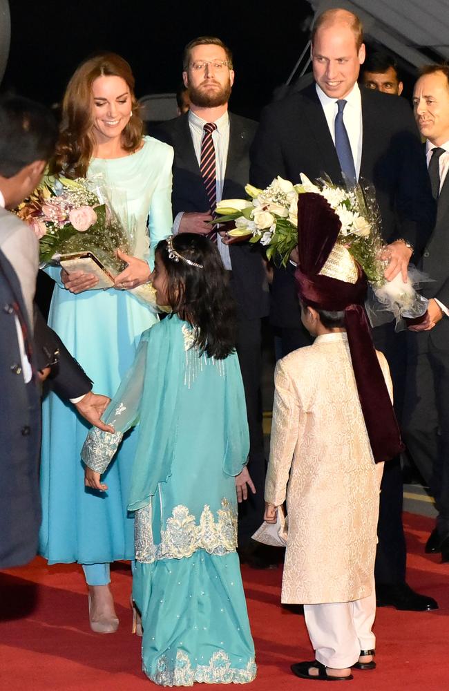 Kate and William have arrived in Pakistan. Picture: AFP