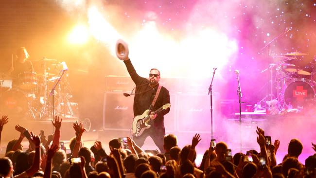 Live at the Riverstage in Brisbane. Picture: AAP Image/Steve Pohlner