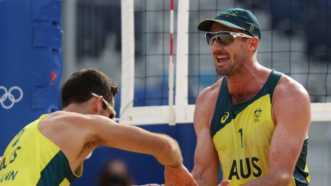 Christopher McHugh #1 and Damien Schumann #2 of Team Australia at the Tokyo 2020 Olympic Games. Picture: Sean M. Haffey/Getty Images