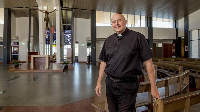 Father Morgan Batt at the Burleigh Heads Catholic Parish. Picture: Jerad Williams