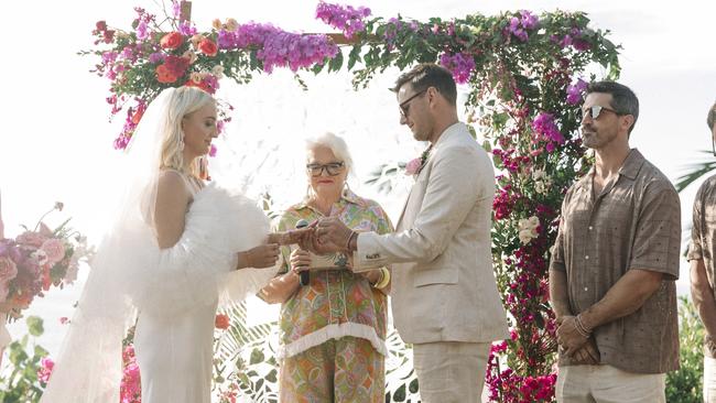 The wedding of Emma and Liam Sheppard in Mexico. Picture: Samsonova