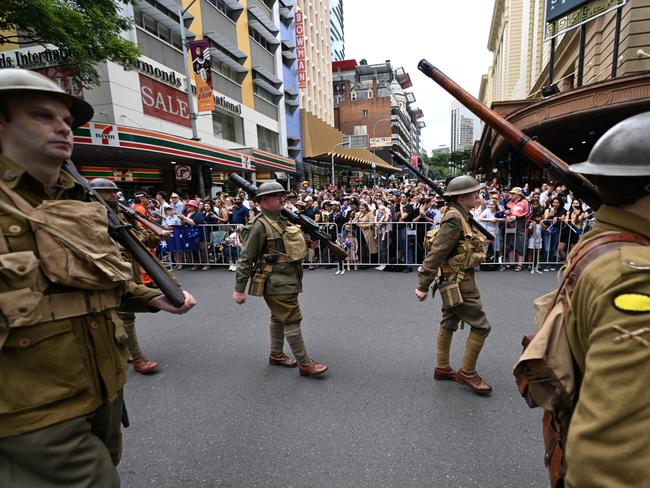 Anzac Day parade on April 25, 2023 in Brisbane. Photo by Dan Peled/Getty Images