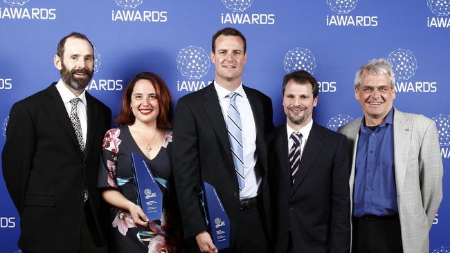 DST Group and Data61 CDDC team at the iAwards. Source: Supplied