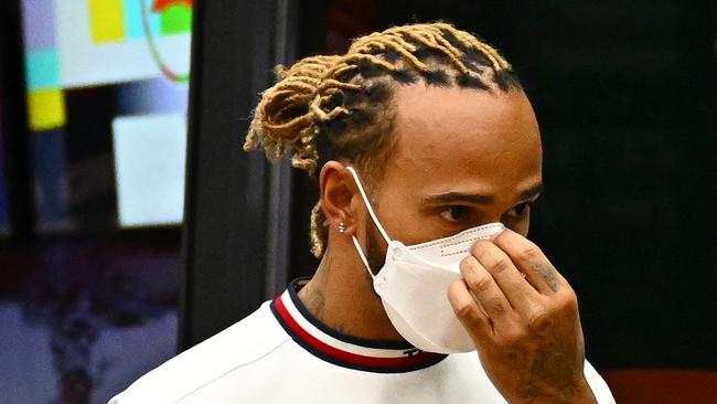 Lewis Hamilton of Great Britain and Mercedes has been the subject of some sick social posts